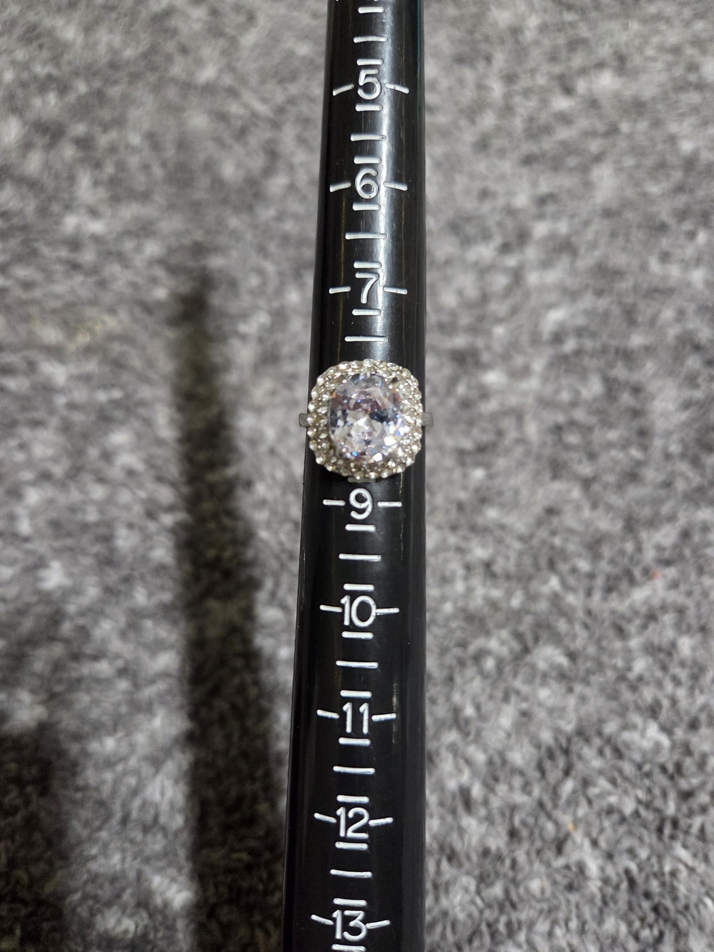 Silver Halo Cocktail Ring with Clear Center Stone